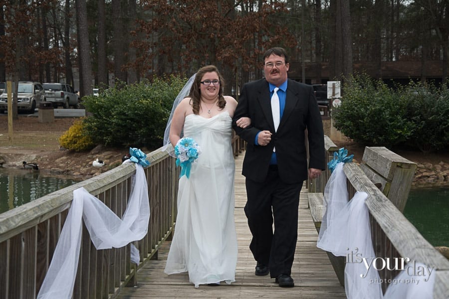 wedding-photography-cartersville-bride with father - coming down isle
