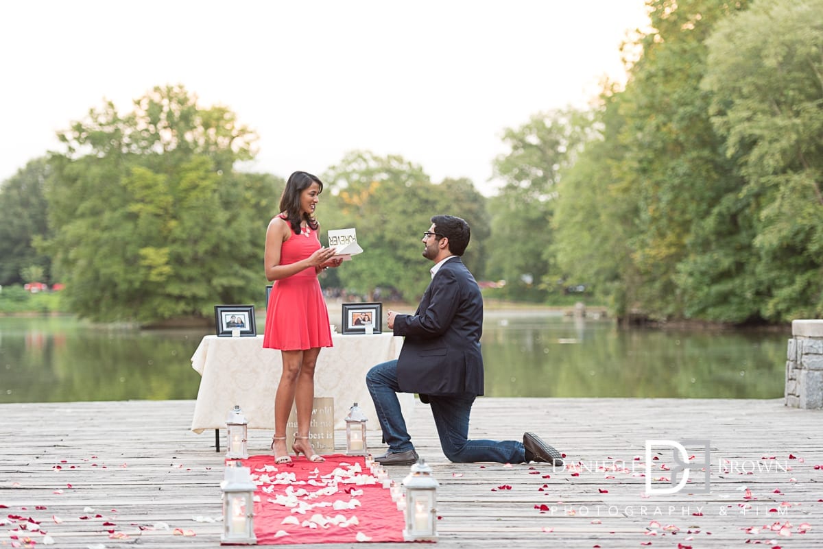 surprise proposal piedmont park | atlanta engagement photographers