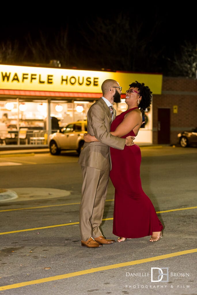 Waffle House Engagement Photographers