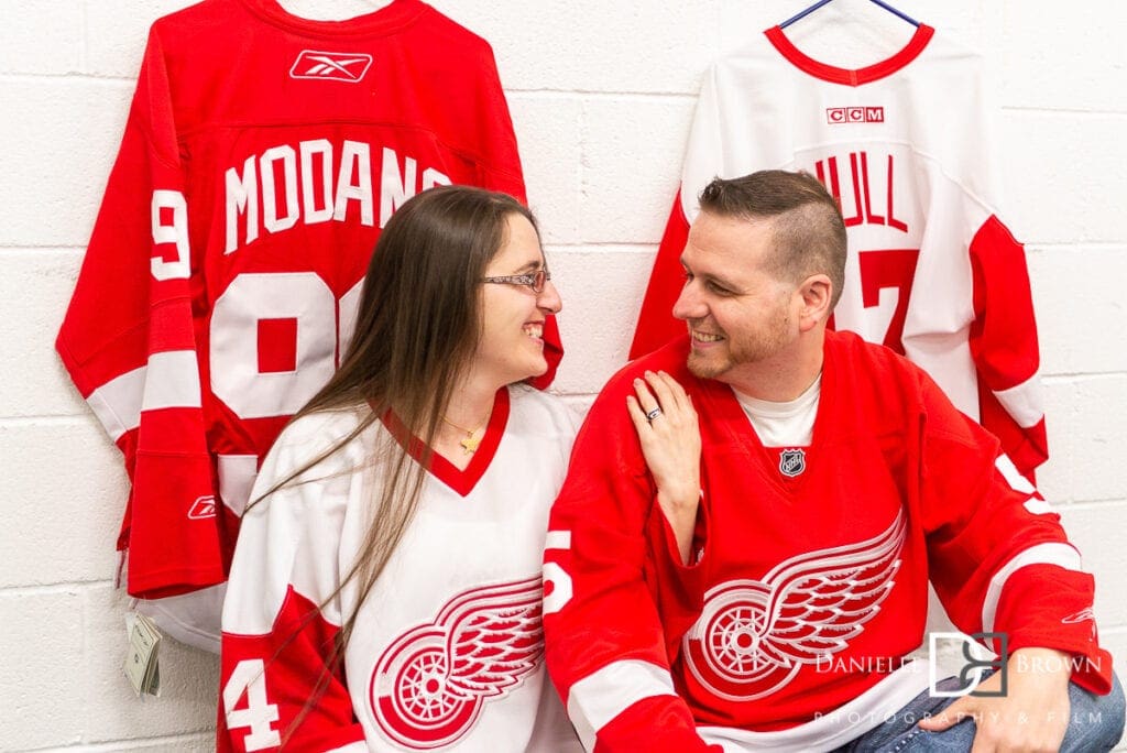 Hockey Themed Engagement Photos