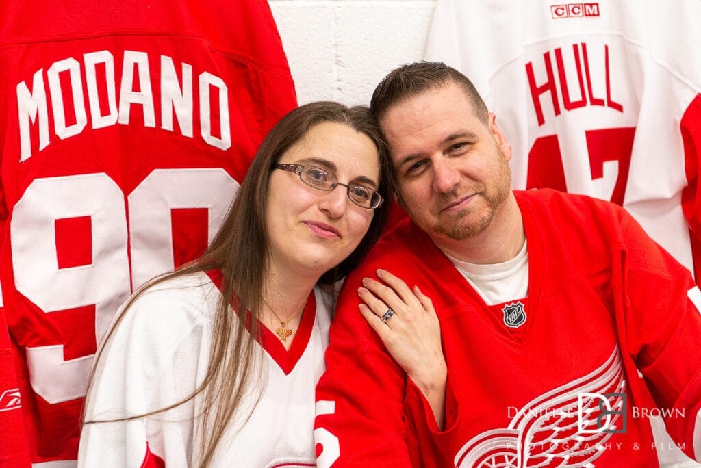 Hockey Themed Engagement Photos