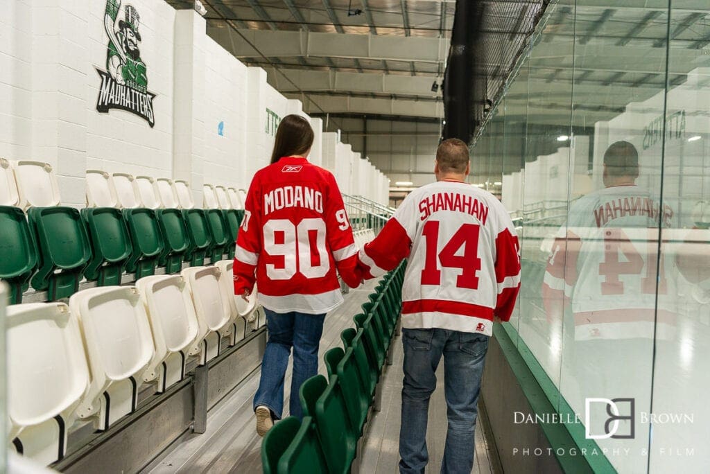 Hockey Themed Engagement Photos