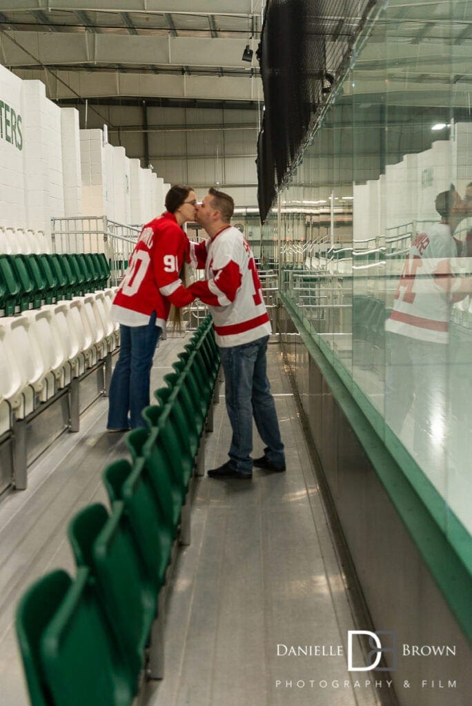 Hockey Themed Engagement Photos