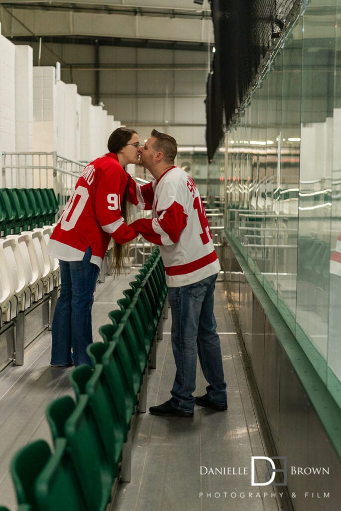 Hockey Themed Engagement Photos