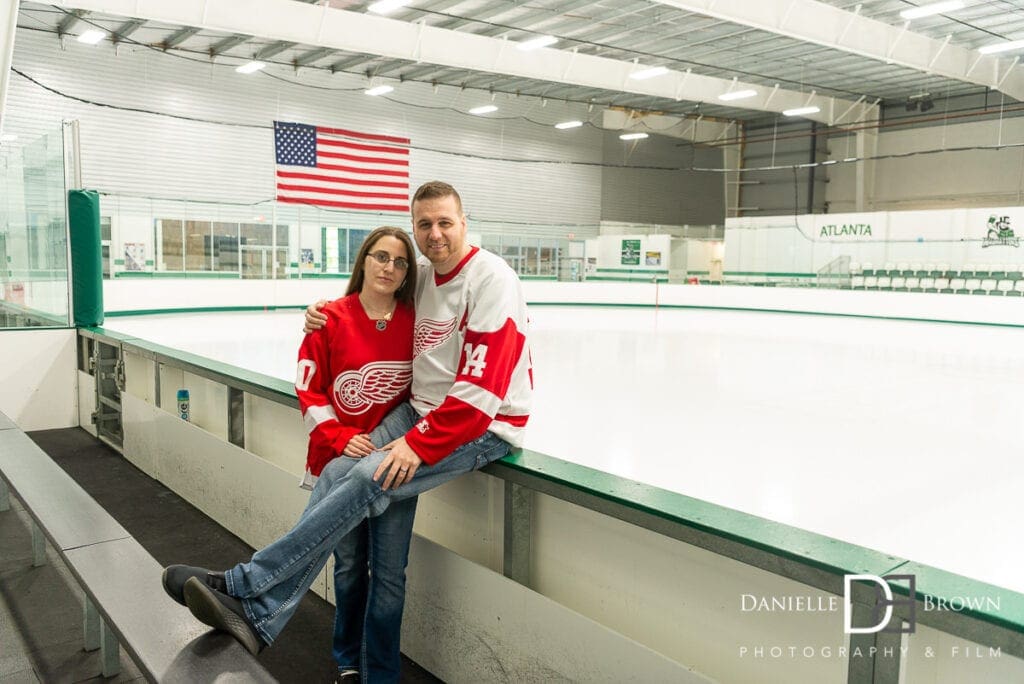 Hockey Themed Engagement Photos