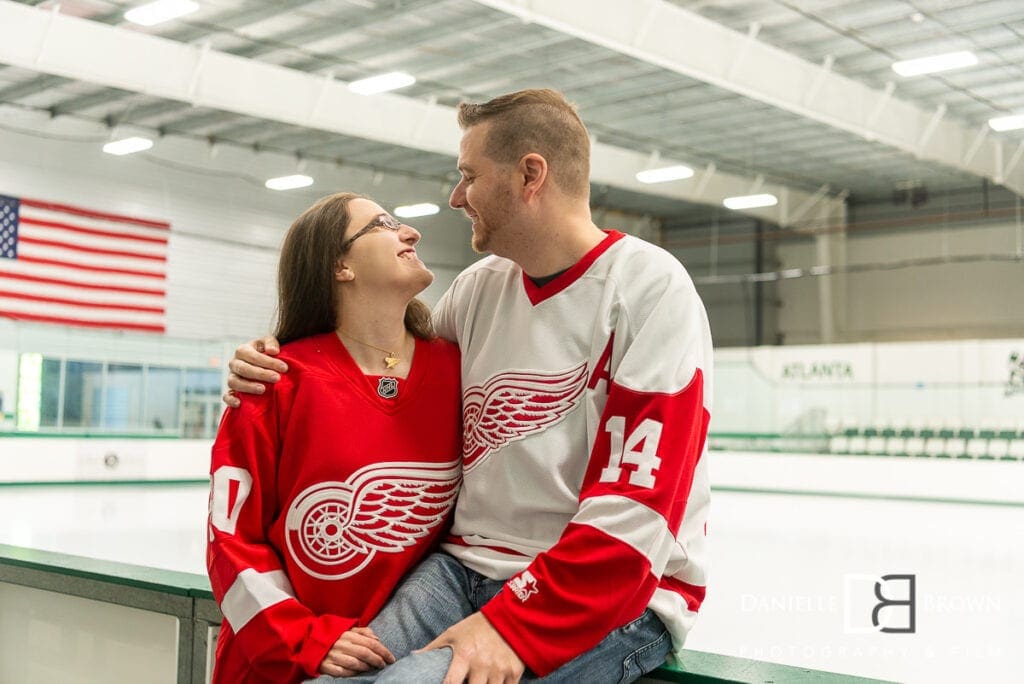 Hockey Themed Engagement Photos