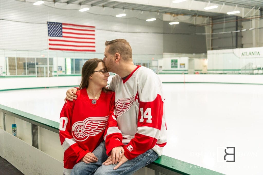 Hockey Themed Engagement Photos