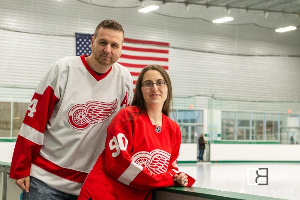 Hockey Themed Engagement Photos