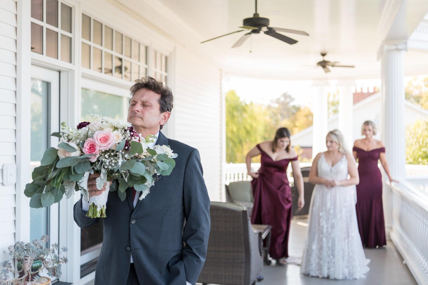 Atlanta Wedding Photographer FAQ - bride's first look with her dad