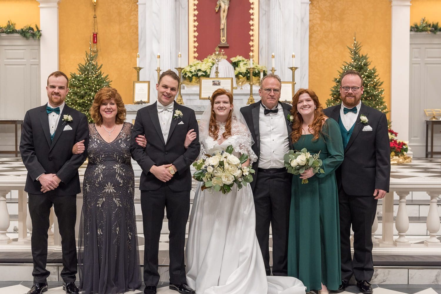Atlanta Wedding Photographer FAQ - family formals, bride & groom with her immediate family