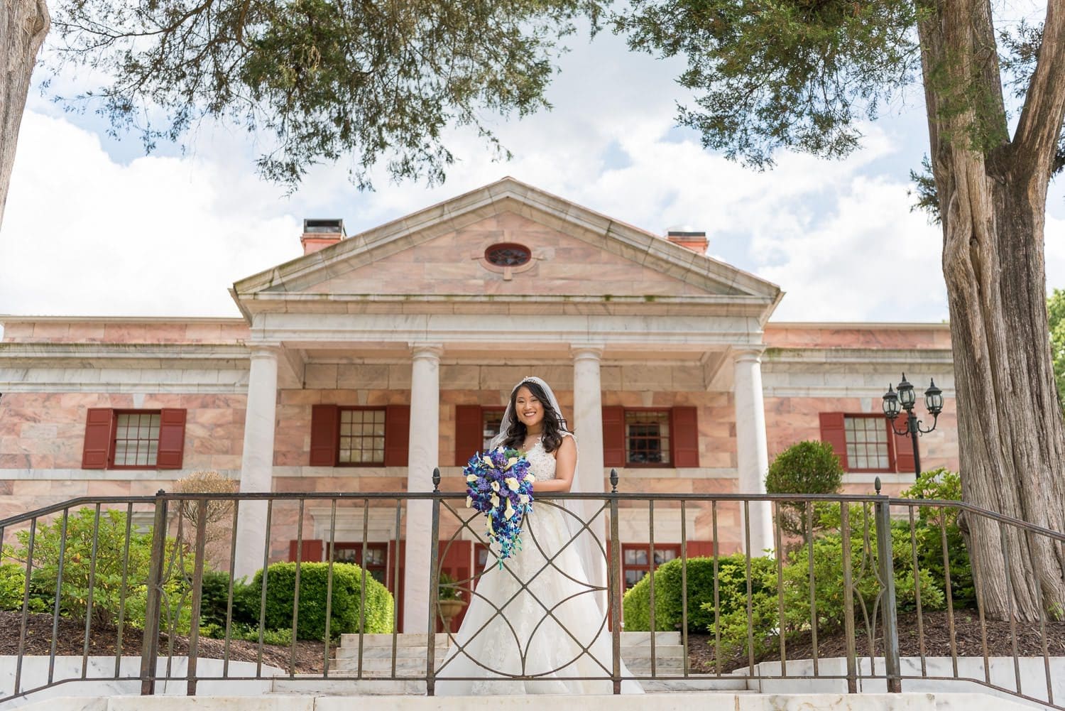 Atlanta Wedding Photographer FAQ - bride in front of Tate House